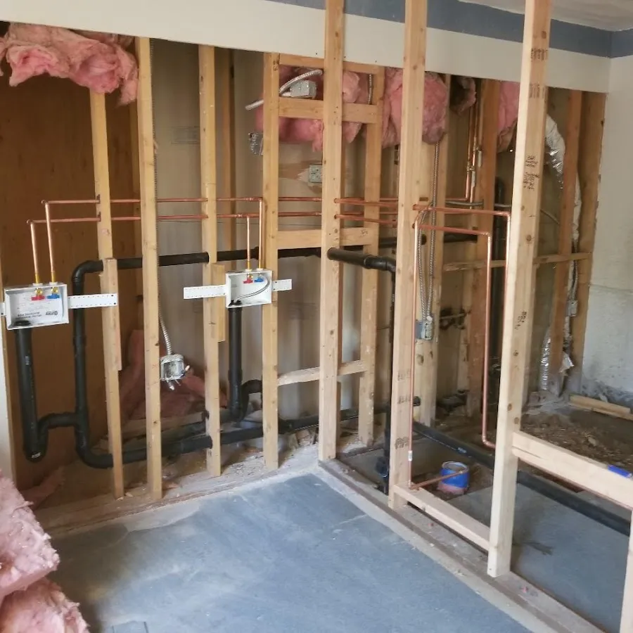 Copper pipe rough-in and plumbing installation in Willoughby Hills
